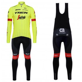 Tenue Cycliste Manches Longues et Collant à Bretelles 2018 Trek-Segafredo N002